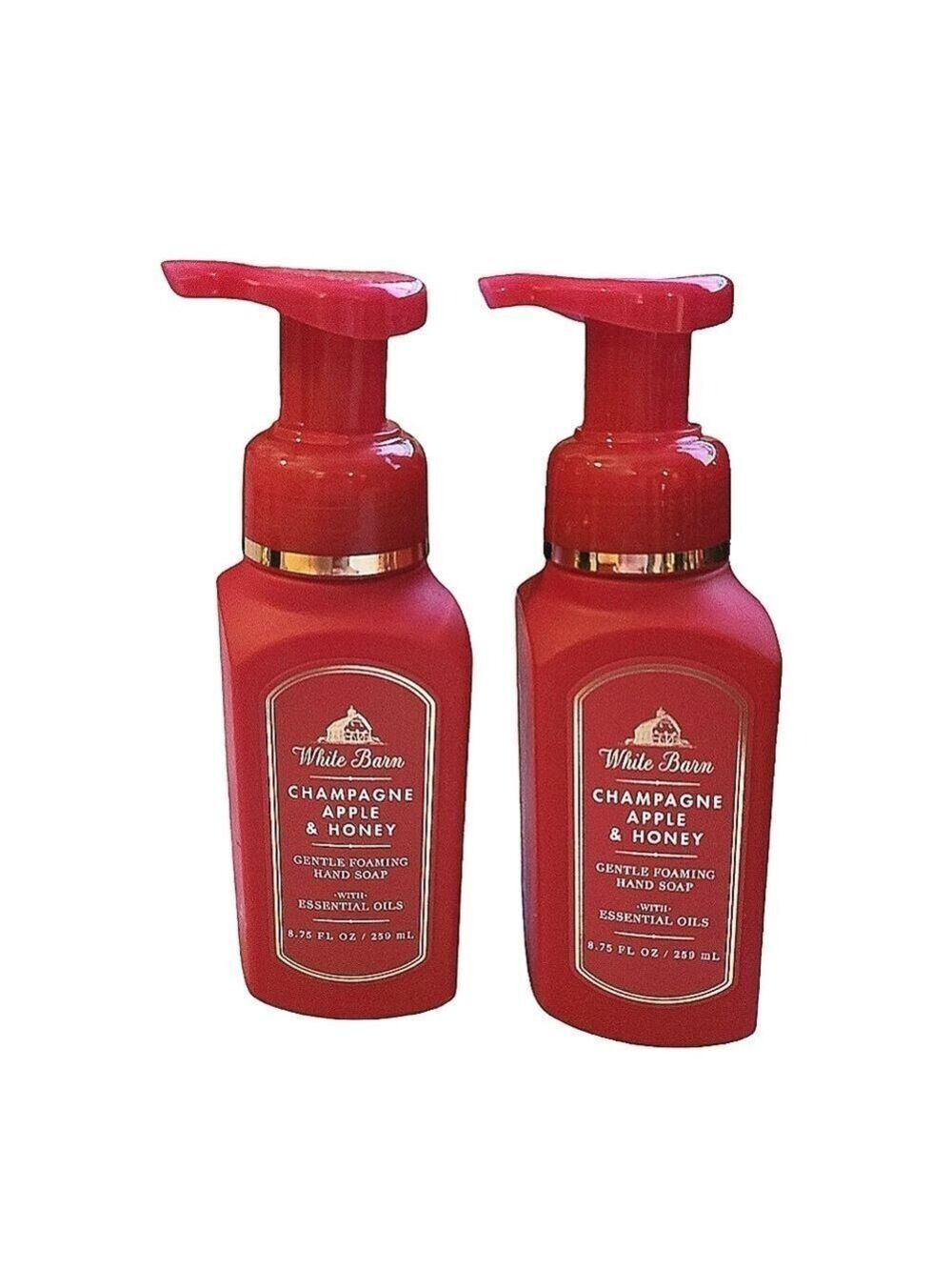 2 CHAMPAGNE APPLE AND HONEY FOAMING HAND SOAPS BY BATH & BODY WORKS